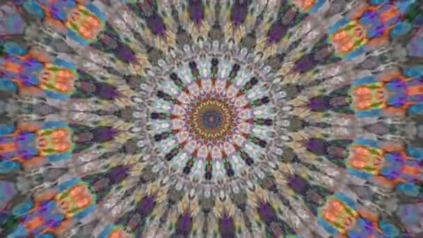 Prachtige Originele Kunst Therapie Verplaatsen Mandala Naadloze Lus Psychotherapie Geometrische — Stockvideo