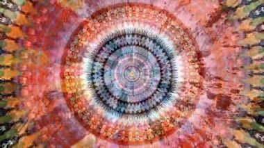 Fabulous Dreamlike Psychedelic Blur, renkli orijinal soyut sanat akışının hareket yüzeyi görüntüsü. Kusursuz döngü psikoterapisi.