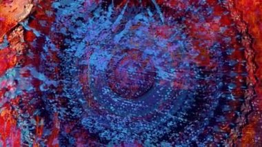 Fabulous Dreamlike Psychedelic Blur, renkli orijinal soyut sanat akışının hareket yüzeyi görüntüsü. Kusursuz döngü psikoterapisi.