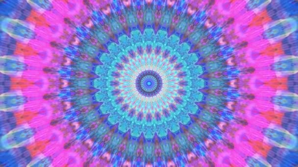 Schöne Original Art Therapie Bewegt Mandala Nahtlose Schleifenpsychotherapie Geometrische Muster — Stockvideo