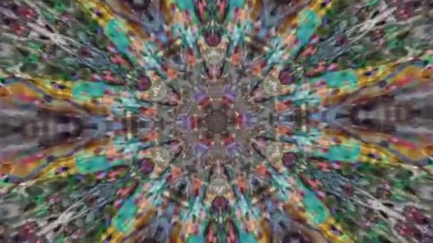 Schöne Original Art Therapie Bewegendes Filmmaterial Nahtlose Schleifenpsychotherapie Geometrische Muster — Stockvideo