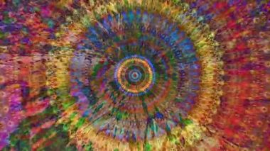 Fabulous Dreamlike Psychedelic Blur, renkli orijinal soyut sanat akışının hareket yüzeyi görüntüsü. Kusursuz döngü psikoterapisi.