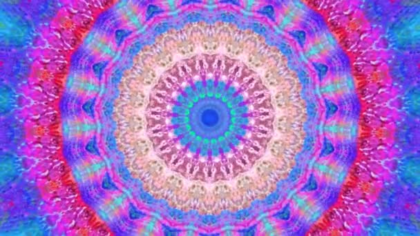 Beautiful Original Art Therapy Moving Mandala Seamless Loop Psychotherapy Geometric — Stock Video