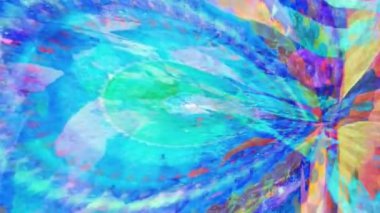 Fabulous Dreamlike Psychedelic Blur, renkli orijinal soyut sanat akışının hareket yüzeyi görüntüsü. Kusursuz döngü psikoterapisi.