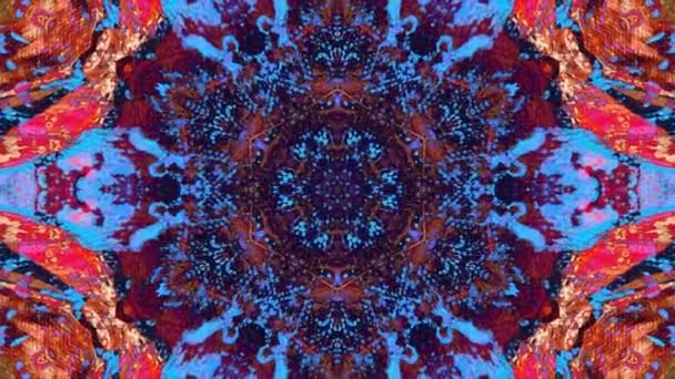 Vacker Original Art Terapi Flyttar Mandala Sömlös Loop Psykoterapi Geometriska — Stockvideo