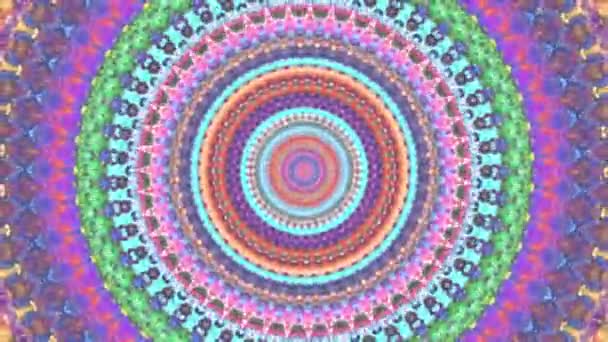 Schöne Original Art Therapie Bewegt Mandala Nahtlose Schleifenpsychotherapie Geometrische Muster — Stockvideo