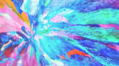 Fabulous Dreamlike Psychedelic Blur, renkli orijinal soyut sanat akışının hareket yüzeyi görüntüsü. Kusursuz döngü psikoterapisi.