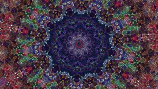 Krásná Original Art Terapie Pohybující Mandala Bezproblémová Smyčková Psychoterapie Geometrické — Stock video