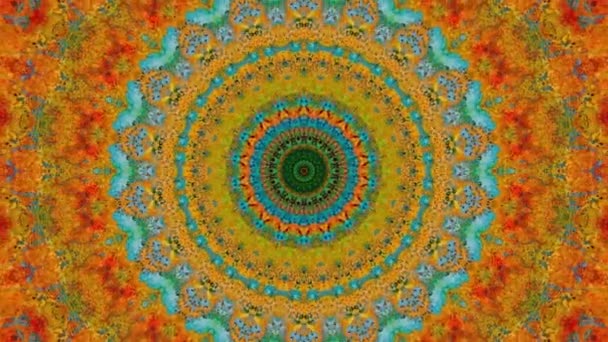 Vacker Original Art Terapi Flyttar Mandala Sömlös Loop Psykoterapi Geometriska — Stockvideo