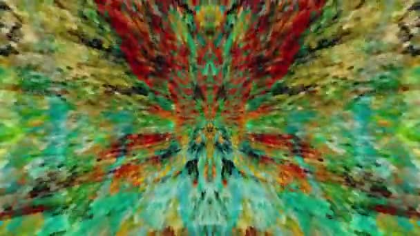 Fabuloso Dreamlike Psychedelic Blur Metraje Fondo Superficie Movimiento Moda Colorido — Vídeo de stock