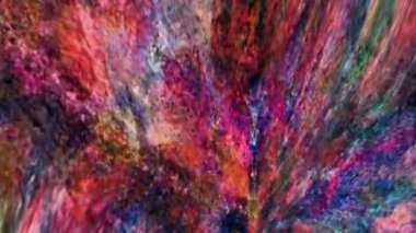 Fabulous Dreamlike Psychedelic Blur, renkli orijinal soyut sanat akışının hareket yüzeyi görüntüsü. Kusursuz döngü psikoterapisi.