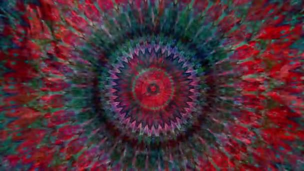 Schöne Original Art Therapie Bewegt Mandala Nahtlose Schleifenpsychotherapie Geometrische Muster — Stockvideo