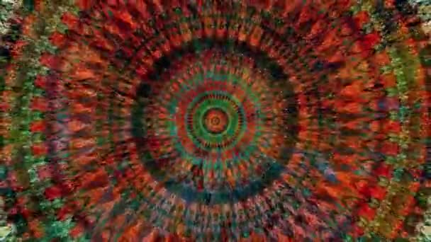 Hermosa Terapia Arte Original Moviendo Mandala Psicoterapia Lazo Sin Fisuras — Vídeos de Stock