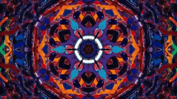 Prachtige Originele Kunst Therapie Verplaatsen Mandala Naadloze Lus Psychotherapie Geometrische — Stockvideo