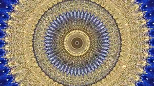 美丽的原创艺术疗法感动了曼达拉 无缝线循环心理治疗 几何图形来寻找或恢复一种健康的精神平衡感 瑜伽专家 占星术 艺术治疗师 — 图库视频影像