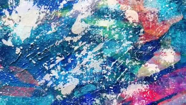 Fabuloso Dreamlike Psychedelic Blur Metraje Fondo Superficie Movimiento Moda Colorido — Vídeo de stock