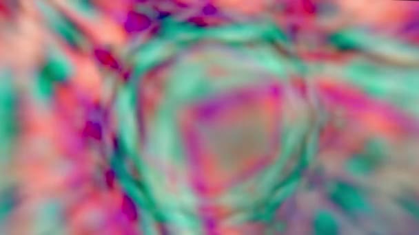 Fabuloso Dreamlike Psychedelic Blur Metraje Fondo Superficie Movimiento Moda Colorido — Vídeos de Stock