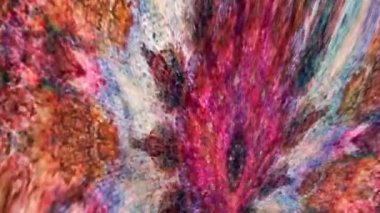 Fabulous Dreamlike Psychedelic Blur, renkli orijinal soyut sanat akışının hareket yüzeyi görüntüsü. Kusursuz döngü psikoterapisi.