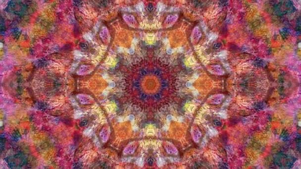 Frumoasa Terapie Artă Originală Care Mișcă Mandala Psihoterapia Buclă Fără — Videoclip de stoc