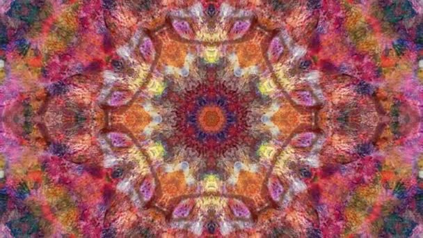 Krásná Original Art Terapie Pohybující Mandala Bezproblémová Smyčková Psychoterapie Geometrické — Stock video