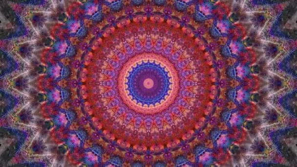 Hermosa Terapia Arte Original Moviendo Mandala Psicoterapia Lazo Sin Fisuras — Vídeos de Stock