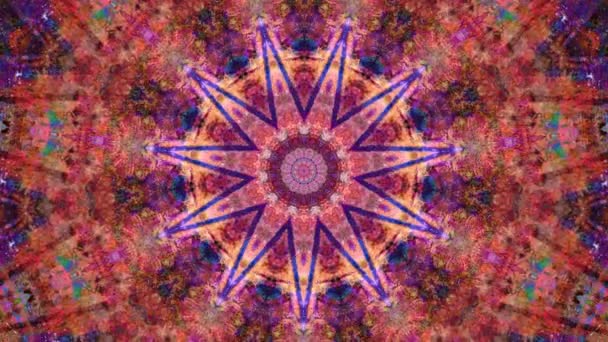 Schöne Original Art Therapie Bewegt Mandala Nahtlose Schleifenpsychotherapie Geometrische Muster — Stockvideo