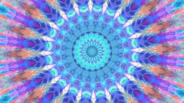 Hermosa Terapia Arte Original Moviendo Mandala Psicoterapia Lazo Sin Fisuras — Vídeos de Stock