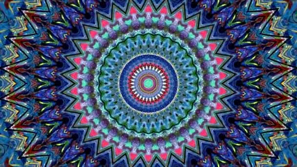 Hermosa Terapia Arte Original Moviendo Mandala Psicoterapia Lazo Sin Fisuras — Vídeos de Stock