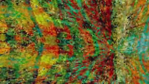 ファビュラスな夢のようなサイケデリックブラーの映像流行のカラフルな元の抽象的なアートパターンの流れの動き面の背景 シームレスなループ精神療法の移動 — ストック動画