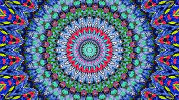 Krásná Original Art Terapie Pohybující Mandala Bezproblémová Smyčková Psychoterapie Geometrické — Stock video