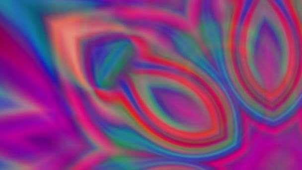 Stilvolle Abstrakte Animation Farbe Wavy Glatte Wand Konzept Multicolor Liquid — Stockvideo