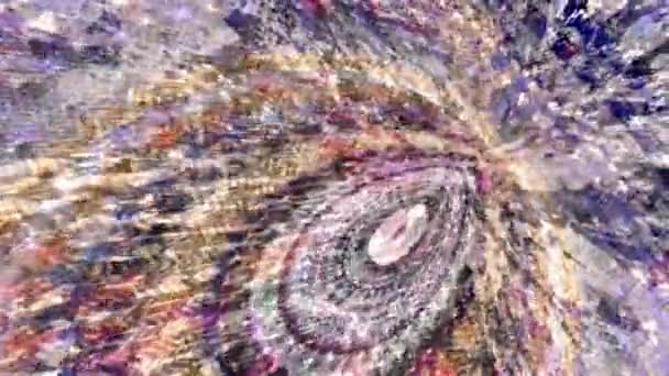 Θαυμάσιο Dreamlike Psychedelic Θολή Πλάνα Φόντο Της Επιφάνειας Κίνησης Της — Αρχείο Βίντεο