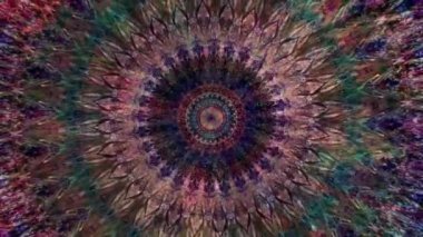 Slow Motion Dreamlike Psychedelic Blur, renkli orijinal soyut sanat akışının hareket yüzeyi görüntüsü. Kusursuz döngü psikoterapisi.