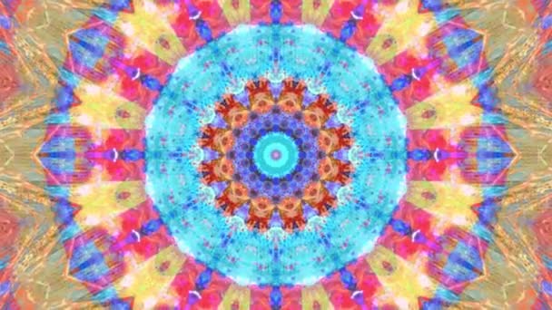 Hermosa Terapia Arte Original Moviendo Mandala Psicoterapia Lazo Sin Fisuras — Vídeos de Stock