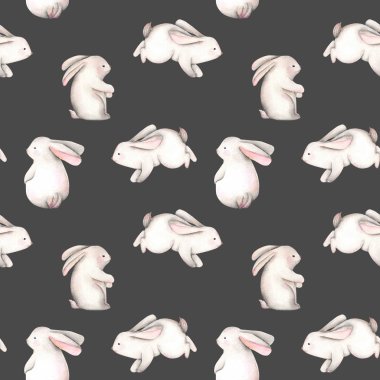 Suluboya tavşan ile Seamless Modeli