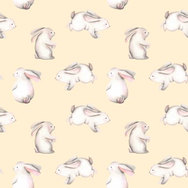 Suluboya tavşan ile Seamless Modeli