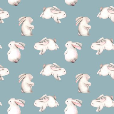 Suluboya tavşan ile Seamless Modeli