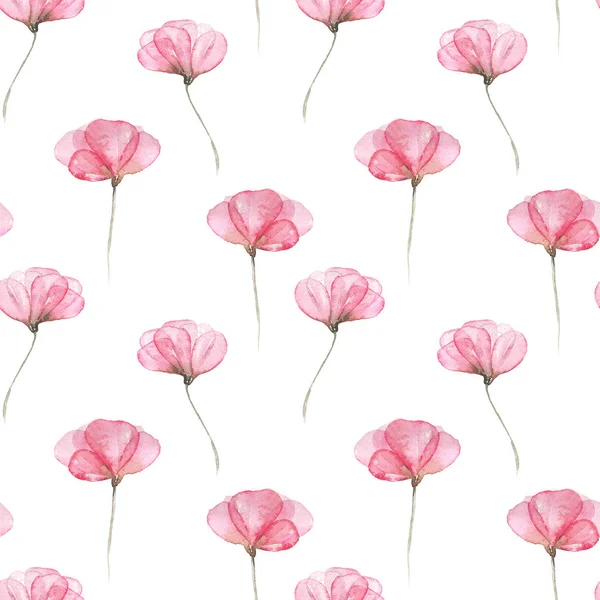 Květinový vzor bezešvé s něžně růžové květy — Stock fotografie