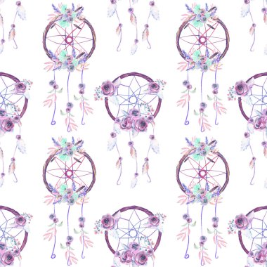 Çiçek dreamcatchers ile Seamless Modeli