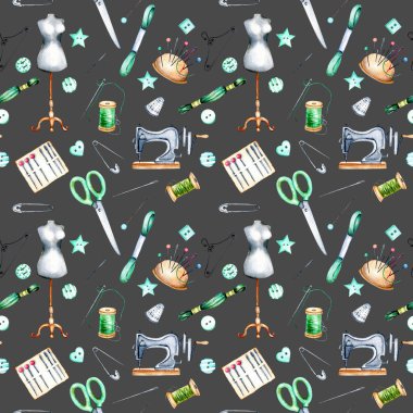 Suluboya dikiş elemanları ile Seamless Modeli