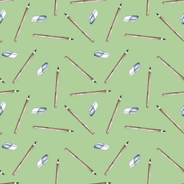 Suluboya basit kalem ve Silgi ile Seamless Modeli