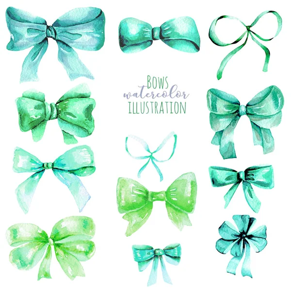 Sulu Boya yeşil ve nane yay