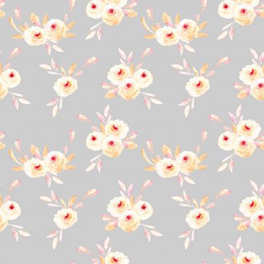 Pembe suluboya çiçek posies ile sorunsuz çiçek desenli