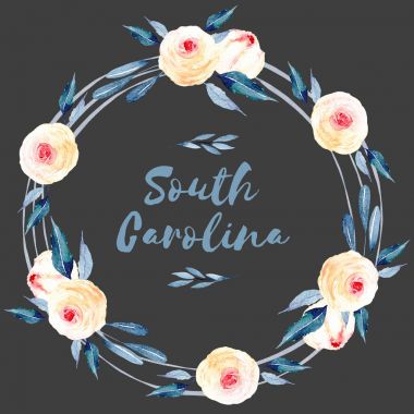 Daire kare, çelenk, pembe Gül ve mavi yaprakları