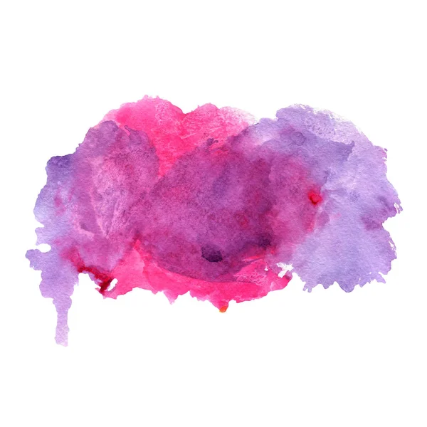 Watercolor purple and pink stain with blots — Stock Photo, Image