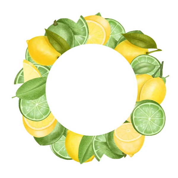 Quadro Limões Limões Desenhados Mão Ilustração Isolada Sobre Fundo Branco — Fotografia de Stock
