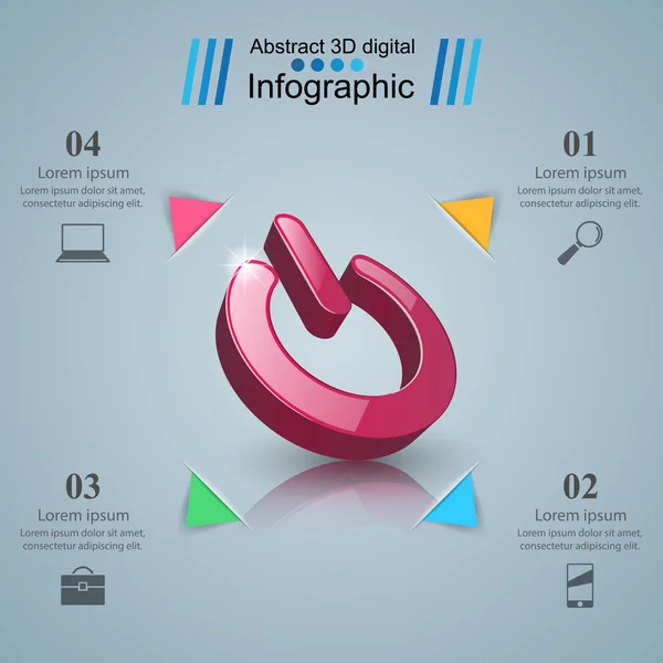 Cambiar icono. Infografía de negocios abstracta . — Vector de stock