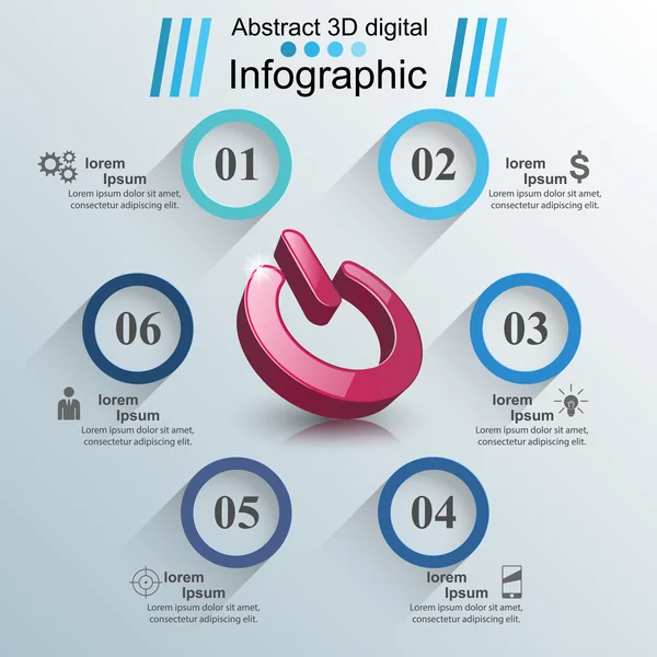 Troca de ícone. Infográfico de negócios abstrato . —  Vetores de Stock