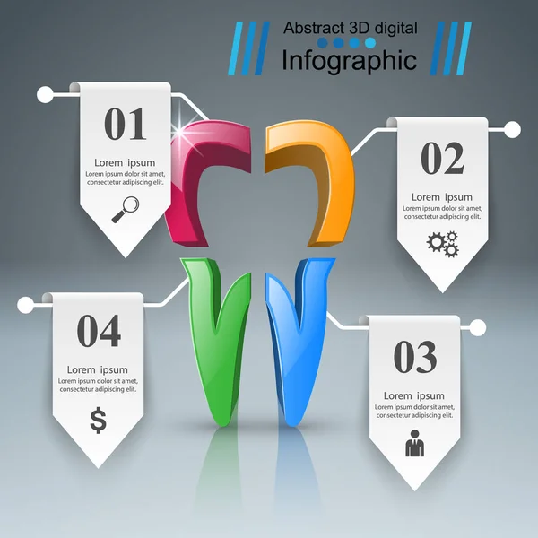 Business Infographics. Icono del diente . — Vector de stock