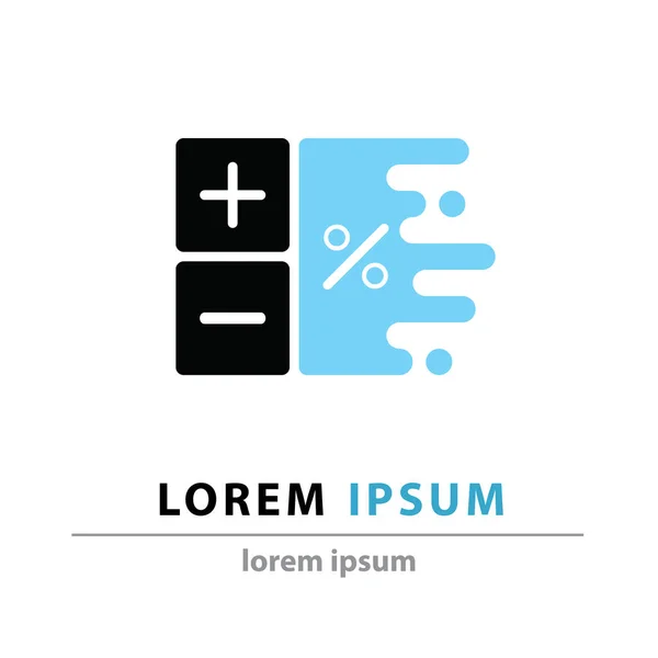 İş logo. Artı, eksi simgeleri.